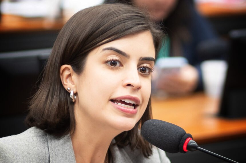 Tabata Amaram. Jovens parlamentares em plenário do Congresso Nacional em Brasília