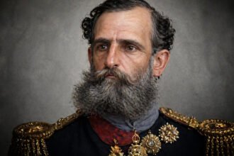 Retrato do Marechal Deodoro da Fonseca, primeiro presidente da República do Brasil, em uniforme militar