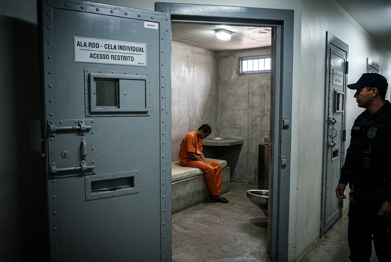 Regime Disciplinar Diferenciado RDD cela individual sistema prisional brasileiro