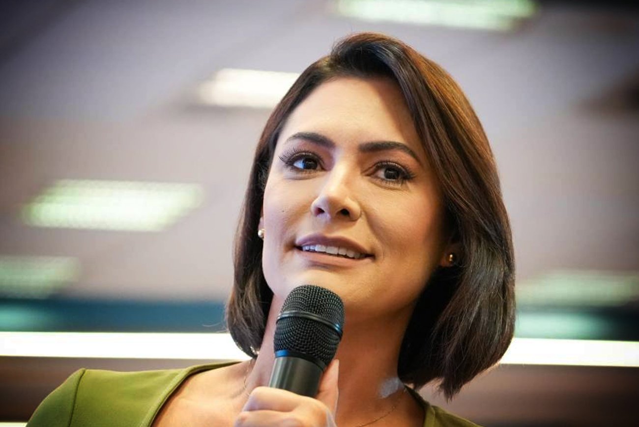 Michelle Bolsonaro em evento do PL durante articulação para eleições de 2026