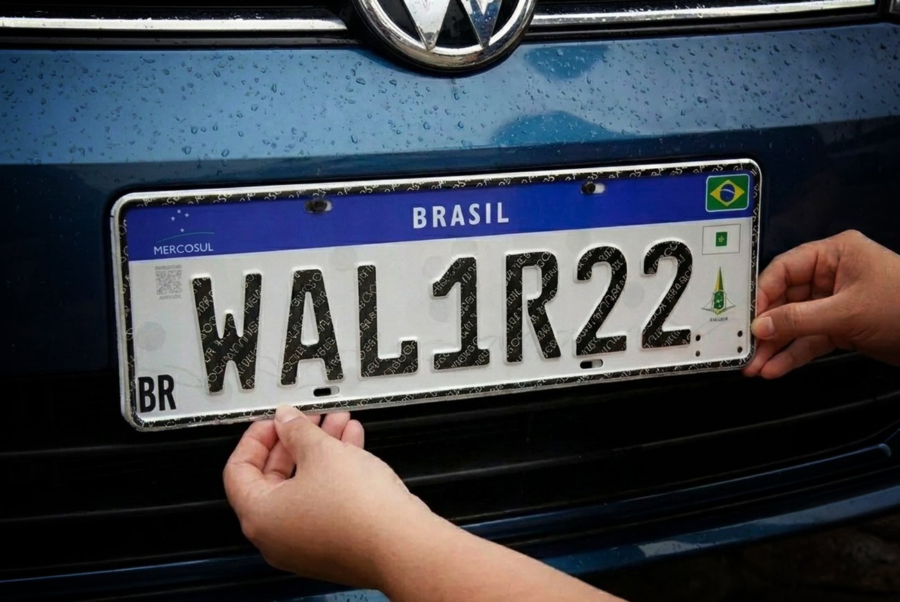 Placa Mercosul com cidade e estado modelo aprovado Câmara 2026