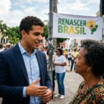 Infográfico técnico sobre os requisitos de candidatura para as Eleições 2026 destacando idades e prazos do TSE.