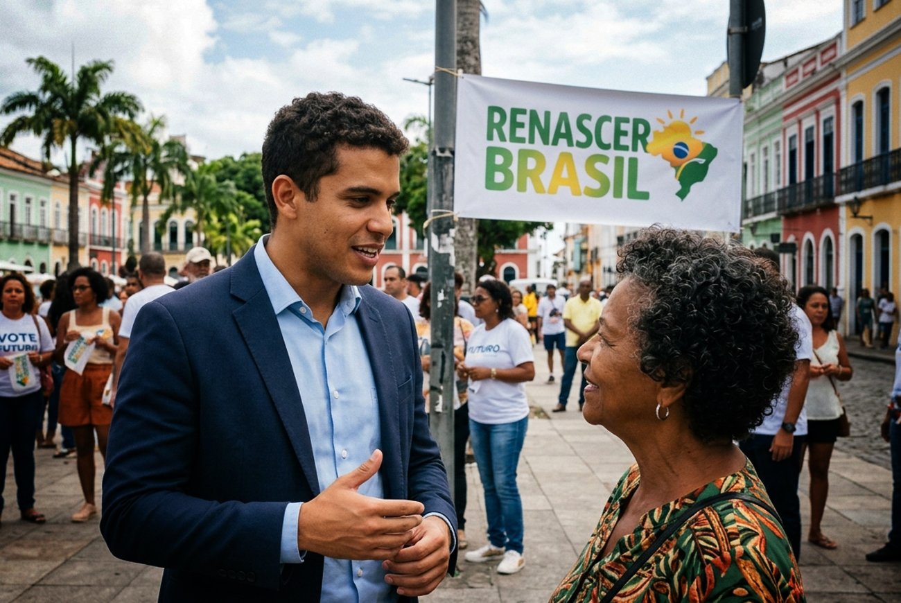 Infográfico técnico sobre os requisitos de candidatura para as Eleições 2026 destacando idades e prazos do TSE.