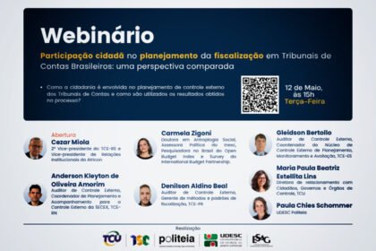TCU promove webinário sobre participação cidadã na fiscalização