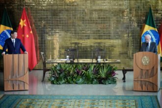 Produtor rural brasileiro em lavoura representando o impacto da política comercial da China sobre o agronegócio do Brasil